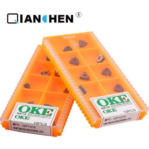 Original quality OKE 10pcs/lot high precision high performance high strength CNC WCMX040208B-ZK OP1315 industry carbide inserts
