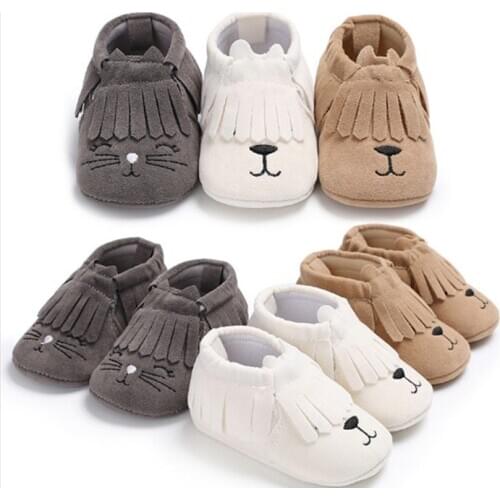 Spring and Autumn 0-1 years old boys and girls baby cartoon puppy style set of feet soft bottom shoes non-slip baby toddler shoe