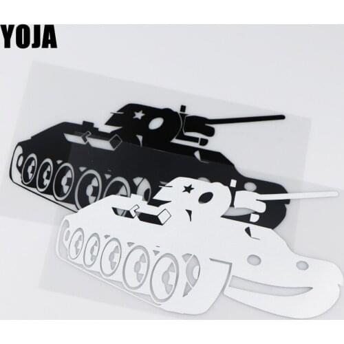 YOJA 20X11.4CM Funny Cartoon Tank Vinyl Decal Car Sticker Decoration ZT2-0048