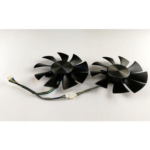 ZOTAC Four-Wire Temperature Control Cooling Fan Graphics Card Dual Cooler with Metal Tag For GTX960 GTX1060 GTX1070 Accessories