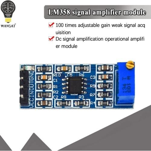 1PCS NEW LM358 100 Times Gain Signal amplification Module Operational amplifier Module