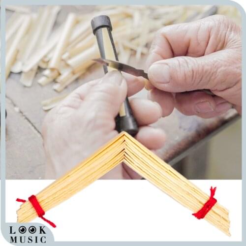 10pcs 20pcs 50pcs 100pcs Oboe Reeds Canes Gouged Shaped Folded Oboe Cane For DIY Oboe Reeds Maker Luthier Woodwind Accessory
