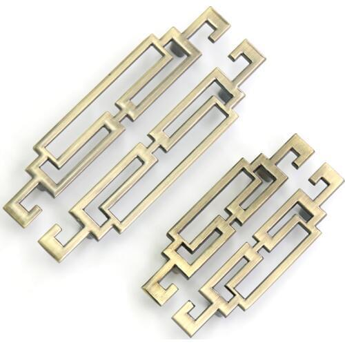 2PCS antique Chinese cabinet drawer wardrobe handles 64mm/96mm CC Kitchen Handles Drawer Knobs Dresser Pulls Furniture Hardware