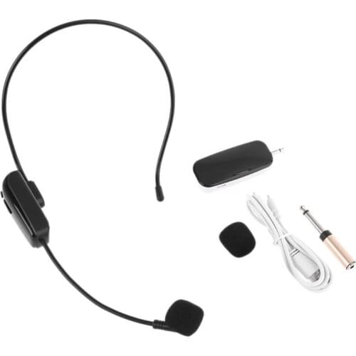 2021 Handheld Uhf Wireless Microphone Professional Head-Wear Mic Voice Amplifier for Loundspeaker Speech Teaching Tour Guide