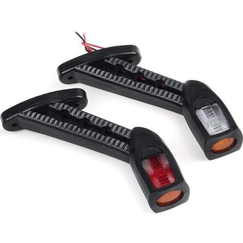 2X 24V 3 Color LED Car Waterproof Durable Outline Side Marker Indicator Turn Light Trailer Truck Lamps