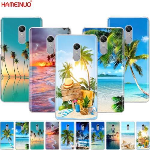 Summer Beach Scene at Sunset on sea Palm Tree Cover phone Case for Xiaomi redmi 5 4 1 1s 2 3 3s pro PLUS redmi note 4 4X 4A 5A