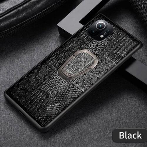 For xiao mi 11Ultra 5G phone case Genuine Leather First layer Cowhide 8 9 10 lite Pro plus 4G Mix3 Max3 mobile Bracket Back cove
