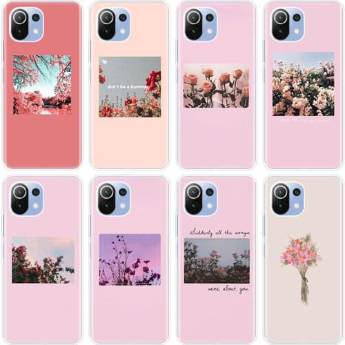 Flower Summer Pink Fundas Silicone Case for Xiaomi Mi POCO X3 NFC M3 F3 11X 11i 11 Ultra Note 10 S 10i 10T Pro 11 Lite 5G Cover