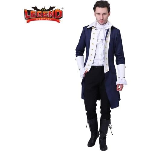 Cosplay legend Musical Hamilton Cosplay Coat Alexander Uniform Cosplay Jacket Colonial Military Regency Coat Jacket WH001