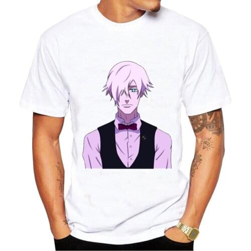 Death Parade print men T-shirt Summer Top Cartoon T-shirt Popular Anime T-shirt Harajuku men T-shirt