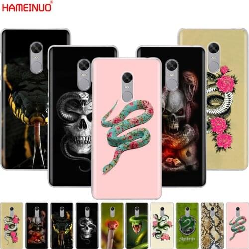 HAMEINUO Black Snake Skull Cover phone Case for Xiaomi redmi 5 4 1 1s 2 3 3s pro PLUS redmi note 4 4X 4A 5A