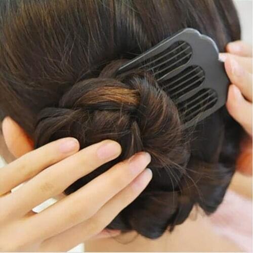 Waved U-shaped Pin Salon Grip Clip Hairpin Black Volume Inserts Hair Clip Ponytail styling tools Hair band Accessories Multi Use