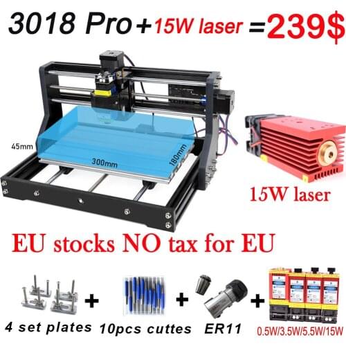 NEW CNC 3018 PRO Laser Engraver Wood CNC Router Machine CNC3018 GRBL ER11 Hobby DIY Engraving Machine for Wood PCB PVC Mini CNC