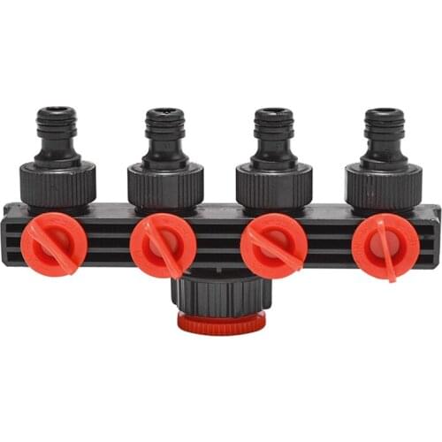 Hot YO-Home Garden Hose Pipe Splitter Plastic Drip Irrigation Water Connector Agricultural 4 Way Tap Connectors