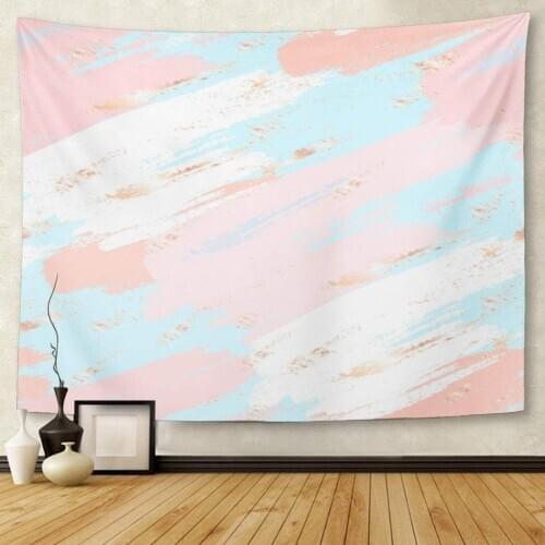 Pink Pastel Abstract Blush Blemishes Brush Color Cosmetic Tapestry Wall Hanging for Living Room Bedroom Dorm 50x60 inches