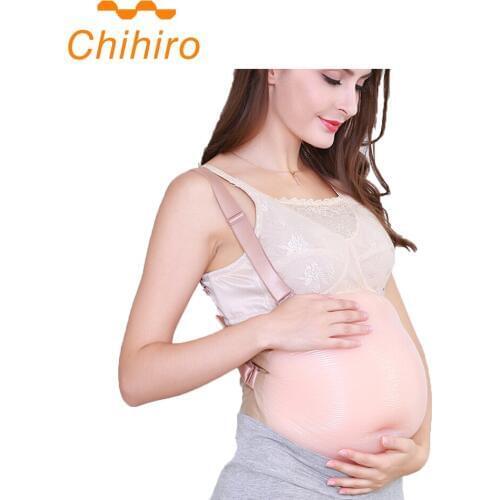 Silicone Gel Fake Pregnant Belly Artificial Stomach Jelly Belly Soft Belly Realistic Pregnancy for Crossdresser Unisex Cosplay
