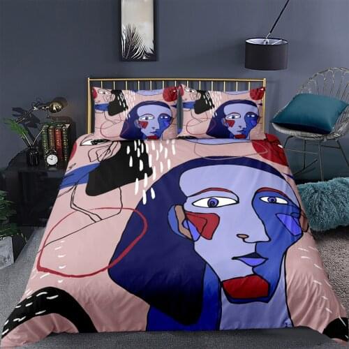 Stick Figure Printed 3D Duvet Cover Pillowcase Home Textiles Bedding Set Single Double Queen King Full Twin Size Quilt Cover