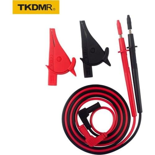 TKDMR Multimeter Test Leads With Alligator Clips M4 Thread Test Probe Tips And Alligator Clips 1000V 10A Digital Multifunction