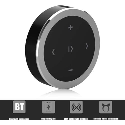 Universal Wireless Bluetooth Remote Control Car Steering Wheel Motorcycle Bike Handlebar Media Button for iPhone Android