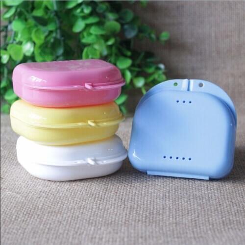 1PC Candy Color Dental Orthodontic Retainer Denture Storage Mouthguard Container Case Box