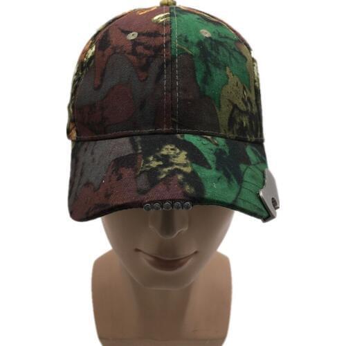 100% New! Fluorescent hunting cap LED cap light outdoor Novel fishing cap TOP