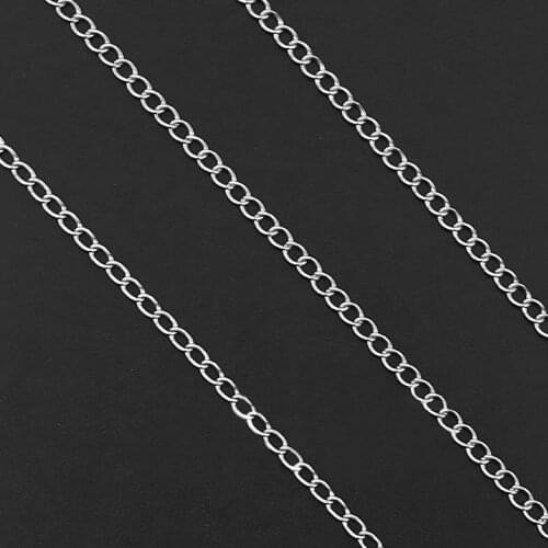 316L Stainless Steel Chain Necklace 2.5*3.4mm Link Chain Lobster Clasps Stainless Steel Jewelry Wholesale