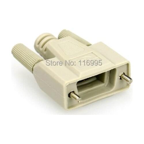 Free shipping 5pcs black Db9 shell serial rs232 shell platic