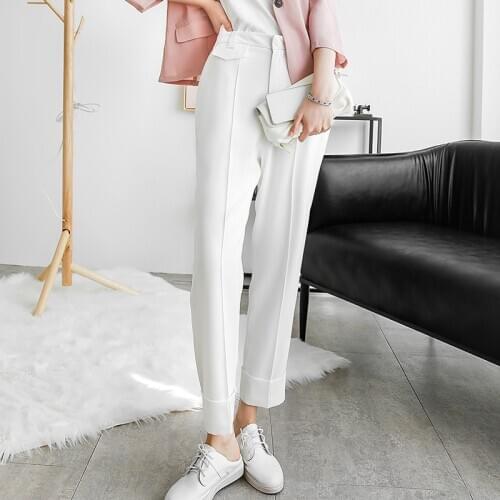 New arrival fashion summer pants women chiffon office lady wild ankle-length pants temperament simple solid harem pants