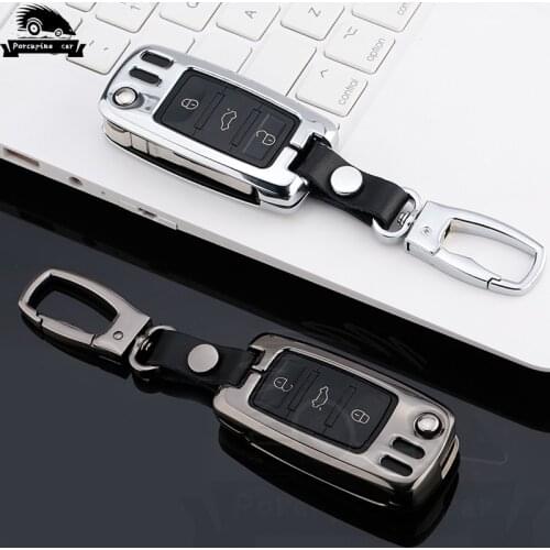 Zinc alloy Car Styling Auto Key Shell Case For Volkswagen Polo Tiguan VW Passat For Skoda Cover Car-Styling Accessories