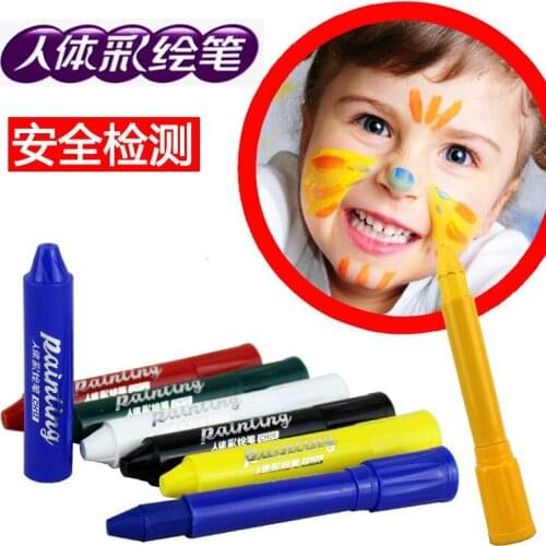 6/12/24 color body paint pens childrens holiday face painting crayons fans face graffiti paint pens safe and non-toxic