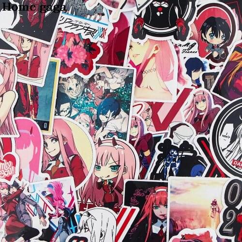 DB279 Homegaga 42pcs/set Girls Pink Stickers Cartoon Anime Funny Decals Scrapbooking Diy Phone Waterproof Decorations