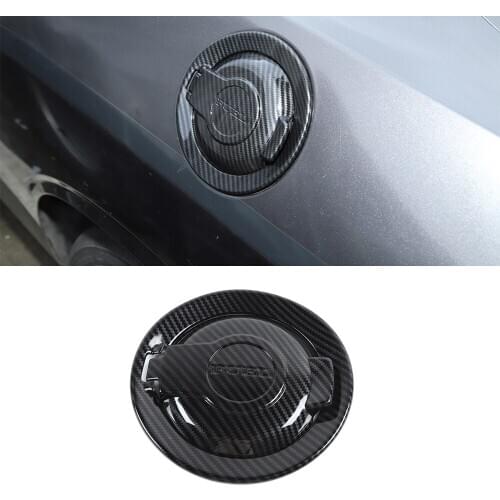 For Dodge Challenger 2009-2019 Filler Fuel Door Guard Oil Gas Tank Cap Decoration Cover Trim ABS Carbon Fiber Car Accessories