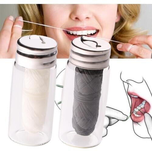 30m Eco-Friendly Dental Flosser Oral Hygiene Teeth Cleaning Wax Mint Flavored Bamboo Dental Floss Spool Toothpick Teeth Flosser