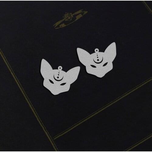 Making Jewelry Findings Stainless Steel Bead Metal Pendant Laser Cut Fox Steel Charms For DIY Necklace Earrings