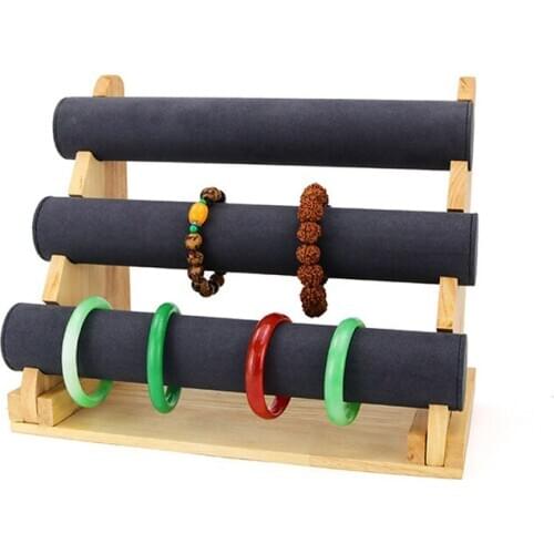 Wood display One Three-Layer Detachable Bracelet Stand Watch Storage Display Props Bracelet Jewelry Shelf Jewelry Display Stand