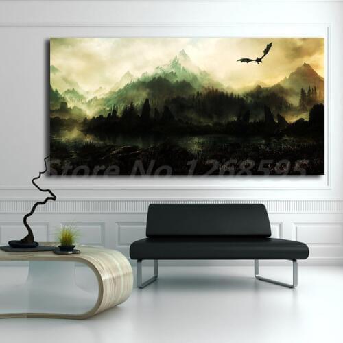 Blades V Skyrim Beautiful Dovahkiin Canvas Painting Print Living Room Home Decor Modern Wall Art Oil Painting Poster