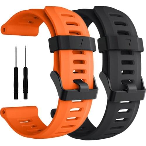 Soft Silicone Replacement Sport Wirst Watchband Strap For Garmin Fenix 3 3HR Strap Belt Metal Wristwatch Bracelet for Fenix3