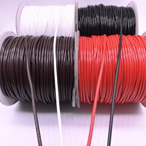 New 2.5mm 5meters Waxed Cord Waxed Thread Cord String Strap Necklace Rope Beads for Jewelry Making DIY Bracelet