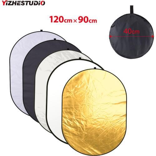 Yizhestudio 90*120CM 5 in 1 Fotografia Reflector Gold Silver White Black Translucent portable light reflector