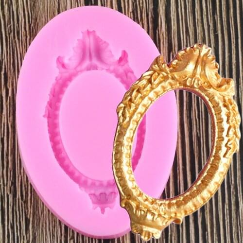 3D Frame Cake Border Silicone Molds Fondant Cake Decorating Tools Cake Baking Mold Candy Clay Chocolate Moulds