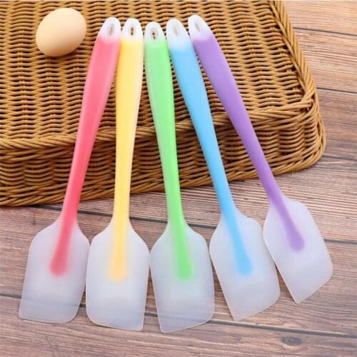 Silicone Pastry Scraper Spatula Food Grade Non-Stick Cake Scraper Spatula Cream Butter Cutter Smoother Baking Tools