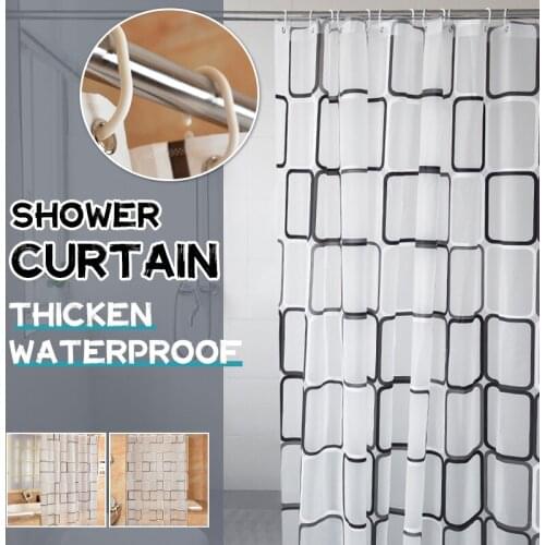 Bathroom Shower Curtain 3D Waterproof Mildew Proof PEVA Bath Curtain Shower Curtains 9 Sizes Toilet Door Curtain With Buckle