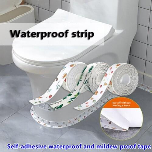 Waterproof 3.2mx3.8cm Bathroom Bathtub Shower Joint Seal Kitchen Oil And Mildew Toilet Corner Self-Adhesive Tape