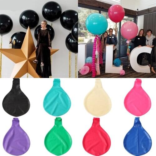 1PC Black Colorful 36 Inches Latex Balloons Helium Big Large Giant Balloon Birthday Party Wedding Decoration Inflable Air Globos