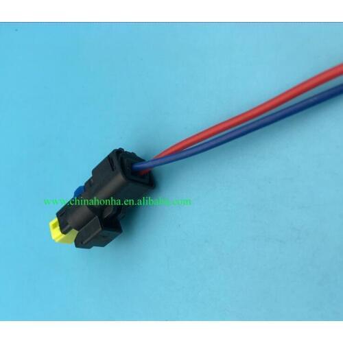 10pcs 2 Pin FCI Waterproof Automotive Female Connector Water Temperature Sensor Plug With Wire Pigtail 211PC022S0049