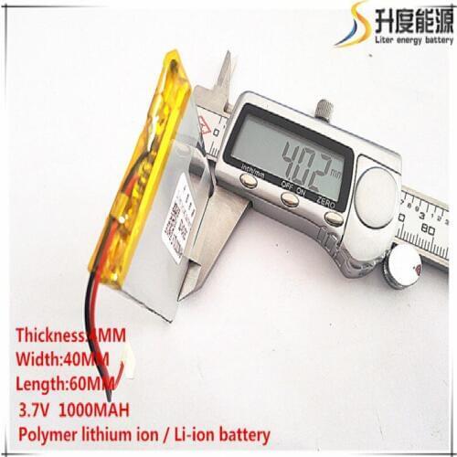 10pcs [SD] 3.7V,1000mAH,[404060] Polymer lithium ion / Li-ion battery for TOY,POWER BANK,GPS,mp3,mp4,cell phone,speaker