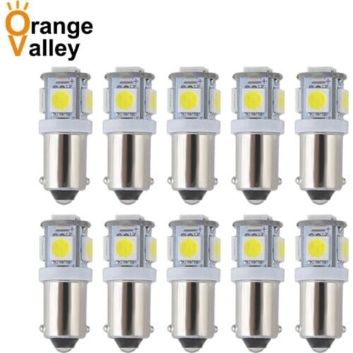 10pcs High Quality BA9S 434 T4W 5 LED 5050 SMD H6W Car Auto Interior Reading Lights Dome Lamp DC 12V