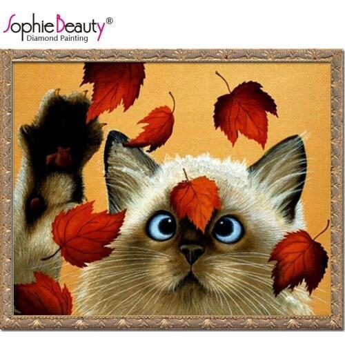 2018 Promotion Real Resin Diy Diamond Painting Stickers Decorative Rhinestone Mosaic 5d Cross Stitch Pattern Embroidery For Cat