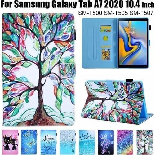 2020 Funda Tablet Tablets for Samsung Galaxy Tab A7 Case SM-T500 SM-T505 Smart Stand Cover for Samsung A7 10.4''Case
