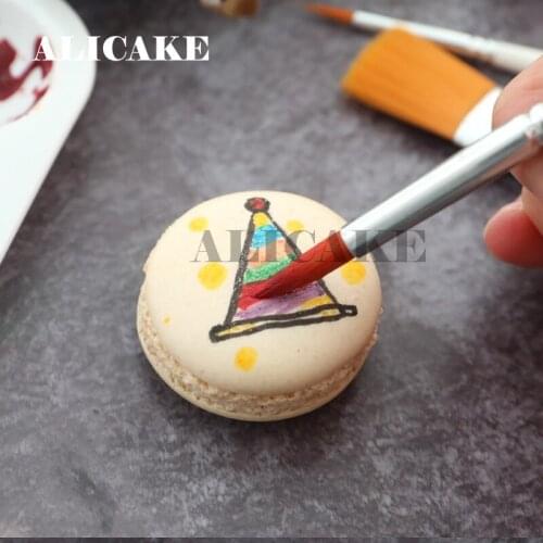 6Pcs Baking Brushes Fondant Cake Painting Coloring Baking Tools Icing Stroke Pen Brushes Cake Decoration Tools Baking Gadgets